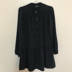 ASOS Black Drop Waist Dress